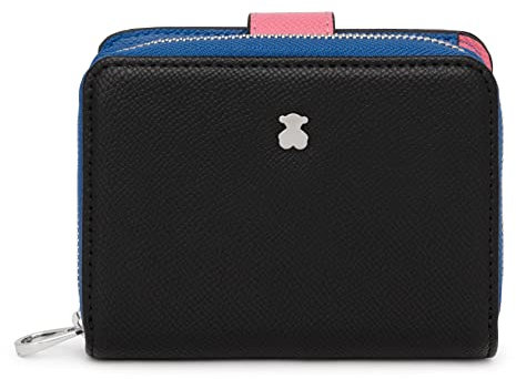 TOUS 2001689951, New Dubai Saf Tri-Schwarz, kleine Damen-Brieftasche