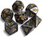 QMAY DND Dice Polyedrisches Würfel Set - 7 Stück für Dungeon und Dragons MTG RPG D&D D20, D12, D10, D%, D8, D6, D4 (Schwarz)