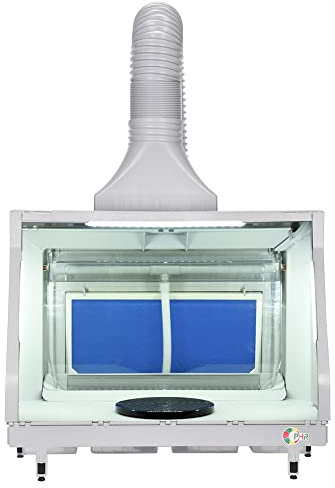 Ophir Cabina de pulverización mejorada para cortina de agua, cabina de pintura en aerosol para aerografía con filtro de luces LED para modelo, zapatos, manualidades, camisetas, pasteles y pasatiempos