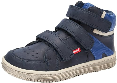 Kickers Jungen Unisex Kinder Lohan Sneaker, Blau/Weiß/Marineblau, 25 EU