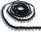 DHER Elastische Knopfloch Gestrickt Elastisches 4,5-Meter-Knopfloch-Seil-Damenkragen-elastische Schnalle, elastische elastische Knopflochdekoration aus Spitze, elastisches Knopfloch (Schwarz)