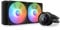 NZXT Kraken 240 RGB - 240mm AIO CPU Liquid Cooler - Customizable 1.54 Square LCD Display for Images, Performance Metrics - High-Performance Pump - 2 x F120 RGB Core Fans - Black