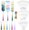ANBOWEI Blanko Lesezeichen Personalisiert Set, 30 Stück Acryl Lesezeichen Rohlinge 3 Formen mit 30 Bookmark Quasten und 5m Seil für DIY Projekte Notizbuch Weihnachtsgeschenke
