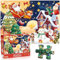 Weihnachten Puzzle für Kinder Alter 3-5 4-8 Jahre alt und hoch, Jumbo 72-Stück Rentier Boden Puzzle Fancy Kleinkind Lernen pädagogische Spielzeug Geschenkbox