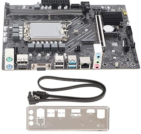 Pilipane Placa Base para Juegos H610, Placa Base M LGA 1700 Pin DDR4 para Computadora De Escritorio para CPU M.2 Core De 12 Generación con Interfaz WiFi