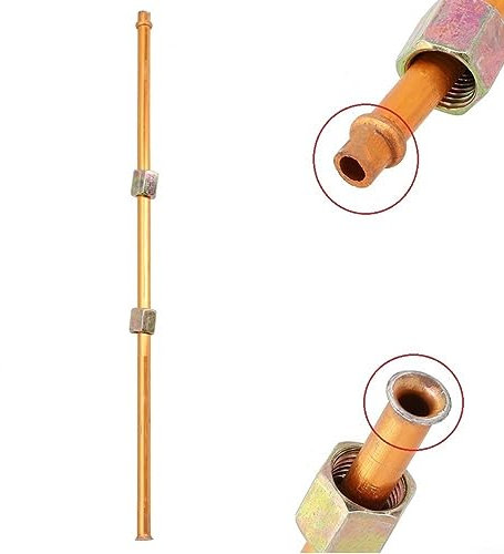 CWOQOCW Tubo de escape de aluminio para compresor de aire, 400 mm de longitud, tono plateado
