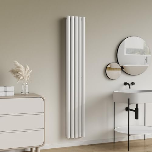 [neu.haus] Radiateur à Panneaux Double Radiateur Design Radiateur Plat Chauffage Central pour Salon Chambre Salle de Bain 1122 W Acier 180 x 30 x 8 cm Blanc