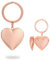 PHOCKSIN Rose Gold Heart Glossy Locket Keyring Cute Heart Locket that holds Pictures Photo Picture Keyring Gifts for Women Girls