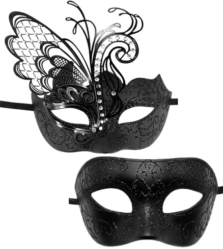 JewelryWe Schmuck 2/4/6/10 Stück Maskerade Maske Venezianische Spitze Augenmaske Spitzenmaske Gesicht Kostüm für Halloween Karneval Party Cosplay