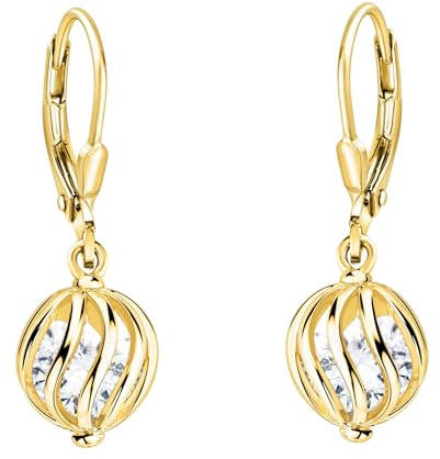 SOFIA MILANI - Damen Ohrringe 925 Silber - mit Zirkonia Steinen - Kugel Zirkonia Ohrhänger