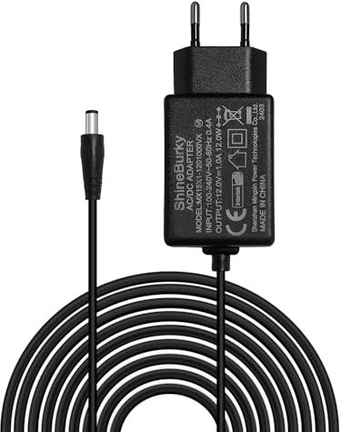 ShineBurky 12V 1A 12W LED Strip Netzteil, LED Streifen AC Adapter 100-240V auf DC 12V Standard EU Stecker für LED Strip, Radio, Router, CCTV Kamera