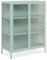 möbelando Vitrine >Milton< in mintgrün, Stahl - 80x101,5x40cm (BxHxT)