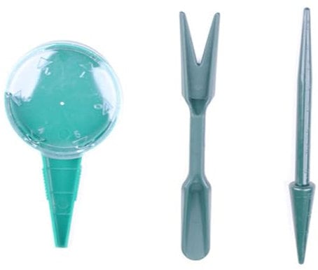 Pikier Set, 3-teilig - Pikiergabel Samenpflanz Set Pikierstab Zum Versetzen von Setzlingen, Aussaat-Samenspender für Sämlinge Jungpflanzen Saatgut Pflanzholz Set zur Vermehrung, Dunkelgrün