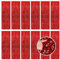 Lametta Vorhänge Hintergrund Rot, 12 Stück Glitzer Folie Fransen Luftschlangen Funkeln Vorhängen Dekoration Foto Hintergrund für Geburtstag Weihnachten Neujahr Hochzeit Disco Party, 1x2.5m