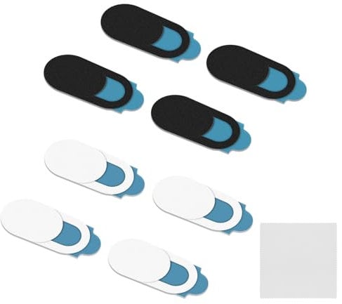 CYZBL 8Pcs Webcam Cover Slider for Privacy, 0.024in Ultra Thin Laptop Camera Cover Slider Smartphone Camera Cover for Desktop, PC, Tablet and More (A)