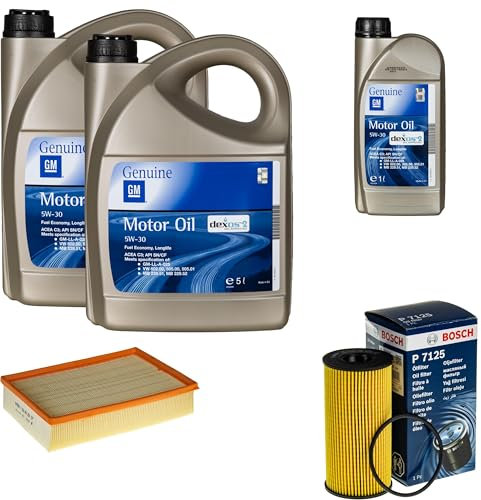 Inspektionspaket Wartungspaket Filterset mit 11 Motoröl 5W-30 Dexos2, Ölfilter, Luftfilter