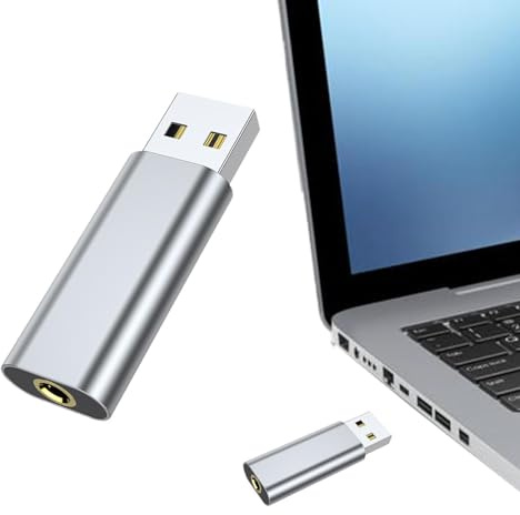 USB auf Audio Jack - 3,5 mm Soundkarte für PC Plug and Play | Driver Soundkarte, Portable USB Audio Interface für , Headset, Kopfhörer