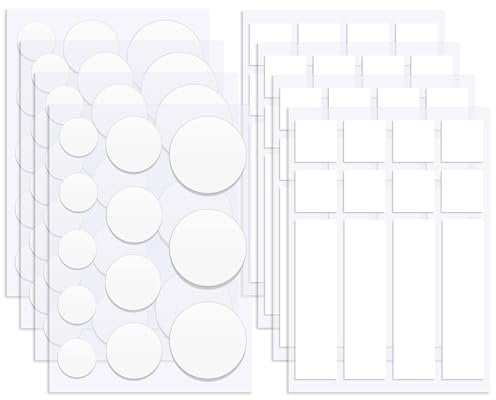 96 Piezas de Cinta Doble cara Transparente,Tiras Adhesivas de Montaje Removibles,Adhesivo Pared de Sin Rastros,Puntos de Pegamento Transparentes para Imágenes,Carteles,Suministros para Fiestas