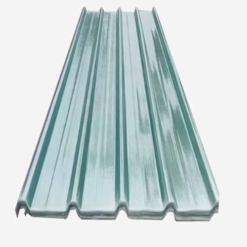 Transparente Welldachplatten, 1,2 mm, transparent, regendicht, für Gewächshaus, Carport, wärmeisolierende Fiberglasplatten, stumme Tageslichtplatten, 0,9 x 1,7 m, 18 Stück