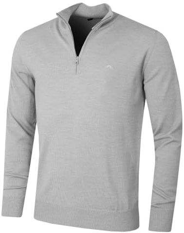 J.Lindeberg Mens Merino Blend Turtleneck 1/2 Zip Golf Sweater
