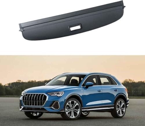XYghzh Kofferraumabdeckung für Audi Q3 2019-2024,Versenkbare Hintere Kofferraum Hutablage Sicherheitsschildabdeckung