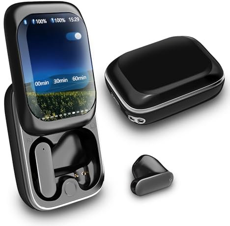 Mesen Touchscreen Bluetooth Kopfhörer, Kabellos Bluetooth 5.3 mit ANC/ENC Noise Cancelling Mic, 48Std Tiefer Bass Earbuds, kabellose Kopfhörer mit LED-Farbbildschirm für iOS/Android