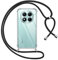 Pnakqil Funda para Xiaomi Redmi Note 14 5G con Cuerda, Carcasa Transparente Silicona Colgar Collar Correa de Cuello Cadena Cordón para Xiaomi Redmi Note 14 6.67 Fundas, Negro