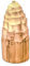 Beleuchteter Selenitkristall Eisberg, ohne Sockel, ca. 16-20 cm, Weiß Bis Leicht Transparent