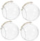 Sosoport 5Piezas Portavelas de Cristal Colgante con Cuerda de Yute Terrario Esférico para Vela LED y Decoración para de Navidad y Proyectos DIY