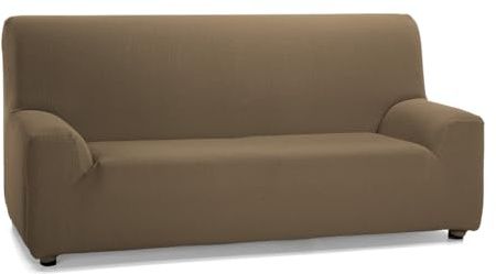 ECOMMERC3 Sofaüberwurf für 4 Sitzer - Farbe Leder - rutschfest und super verstellbar, 100% Made in Spain