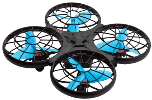 Drohne für Kinder & Anfänger - RMT 700 Mini Quadrocopter Indoor mit Hindernissensoren, 2 Akkus, LED Licht, 3D Flips, automatische Start Landung, Drohne ab 10 Jahre