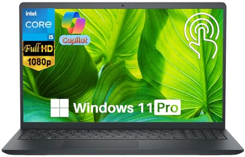 Dell Ordenador portátil Inspiron 15 3530 con pantalla táctil, pantalla táctil antirreflejos FHD de 15.6 pulgadas, Intel 10-Core i5-1334U (hasta 4.6 GHz), 8 GB de RAM, 512 GB SSD, Copilot AI, WiFi 6