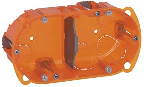 Legrand Batibox LEG90502 Flush-Mounting Box for Walls of Various Materials 2 Compartments Depth 40 mm