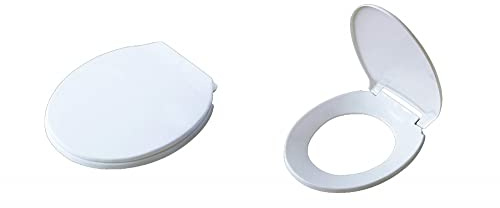 VeeBath Essentials WC White Toilet Seat Slow Soft Closing Toilet Pan Seat Hinges