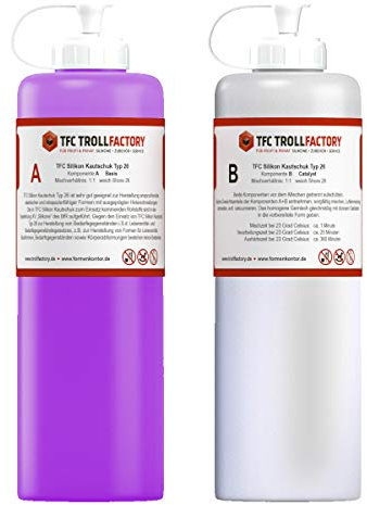 TFC Silikon Kautschuk Typ 26 Lebensmittel flieder weich Shore 26 1zu1 2kg