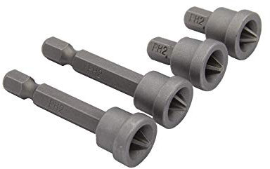 10 Stück PH 2 Bit mit Tiefenanschlag 25 mm & 50 mm für Trockenbauschrauben Trockenbau Gipskarton Schraubvorsatz (50 mm)