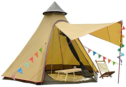 Kuppelzelt, 30,5 x 3,4 x 2,4 m, für 5–6 Personen, 4 Jahreszeiten, doppellagig, wasserdicht, UV-Schutz, Winddicht, Familienzelt, Outdoor-Campingzelt