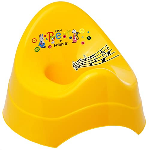 alles-meine.de GmbH Musik & Sound - Töpfchen/Nachttopf/Babytopf - gelb Tiere - Hase - Teddy - Katze Bieco - Melody - mit großer Lehne + Spritzschutz - Babytöpfchen/Kind..