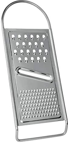 EUROXANTY Rallador de metal | Rallador de queso | Mandolina de verduras | Rallador de jengibre | 4 modos de corte | Con asa para sujetar | Rallador de 21 cm