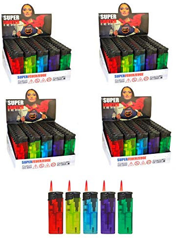 50-200 Stück h2i Einwegfeuerzeuge bunt mit Reibrad oder Jetflamme + h2i Sticker (f. 200 Stück Jet Flame)