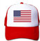 Mesh Hat Baseball Caps Grid Hat American Flag Adjustable Trucker Cap Red