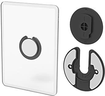 Tablet Wall Mount Adjustable 90°Rotating ipad Mount Fit for e-Reader/Kindle Backpack of iMac&Laptop Display Hidden Storage for Cable Box/Hard Drive and More(2Pack)(Black)