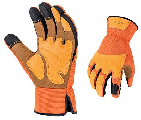 Vgo... 1 Paar Gartenhandschuhe für Herren, Sicherheits-Arbeitshandschuhe, pannensicher, Dornenschutz, Touchscreen, SL7475