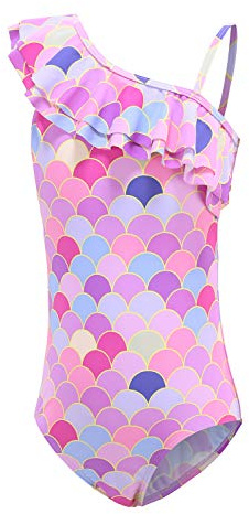 Maillot de Bain Fille 1 Pièce Style Sirène - Taille 3-16 Ans - pour Piscine et Plage
