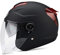 Galatée Motorradhelm für Erwachsene mit Sonnenblende, geeignet für Elektromotorräder, Motorroller und Cruiser. Verwenden Sie schlagfesten ABS- und EPS-Liner (Mattschwarz)