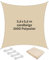 TTL Garden 5,6x5,6m Sonnensegel Quadrat Sand-beige - Premium Polyester 300D 160g/m² 93% Abschattung - reißfest & robust Sonnenschutz & Wetterschutz für Garten, Balkon & Terrasse, mit 4X Schnur 1,5m