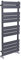 Warmehaus Flat Panel Heated Towel Rail Grey Anthracite Bathroom Ladder Radiator Warmer 1200 x 500mm