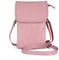 befen Echtleder Handytasche zum Umhängen, Handy Umhängetasche Damen Klein, Handtasche mit Geldbörse zum Umhängen Leder, Crossbody Bag Damen mit Verstellbarer Riemen und Schlüsselanhänger, Rosa