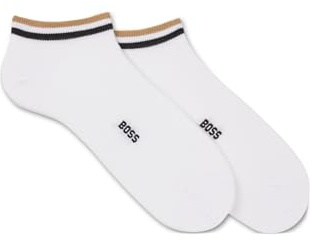 BOSS Herren 2P AS Uni stripe CC Zweierpack Sneakers-Socken mit Signature-Streifen an den Bündchen