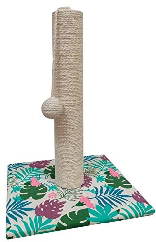 Croci Tropical – Rascador para Gatos Adultos, Grandes y pequeños, Alfombra con árbol de 42 cm y Cuerda con Bola, Juego calmante para Gatos, rascador de sisal, Juegos para Animales de casa